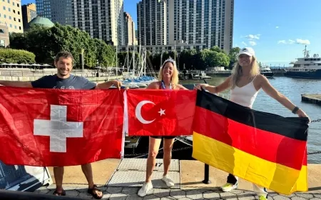 Deniz Kayadelen, Hudson Nehri’ni 7 saat 58 dakikada yüzerek Türkiye rekorunu kırdı