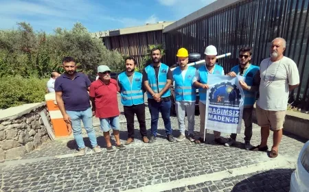 Maden işçileri Bodrum'da beş yıldızlı otelin önünde 3 günlük eyleme başladı