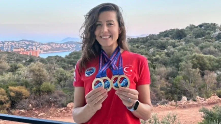 Milli Dalgıç Birgül Erken 3 Türkiye rekoru birden kırdı