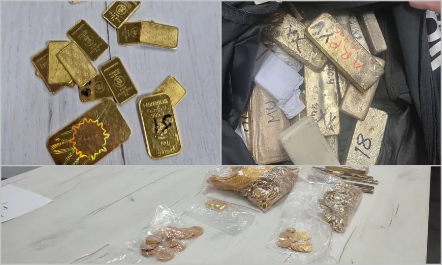 Sınırda tarihin en büyük altın operasyonu , hava yastığında 5 milyon evro değerinde altın ele geçirildi