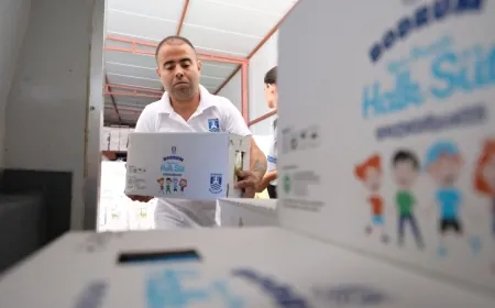 Belediyenin Halk Süt Dağıtımı Devam Ediyor