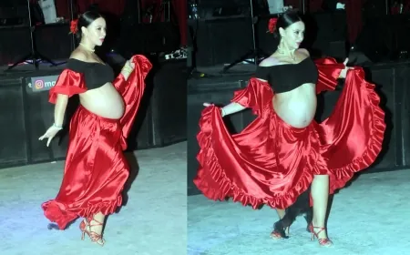 5 aylık hamile profesyonel dansçı dans performansı ile hayran bıraktı