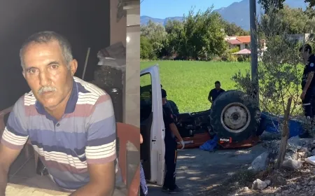 Devrilen traktörün altında kalan çiftçi yaşamını yitirdi