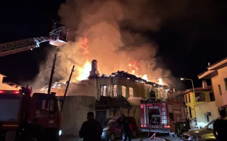 Kolonya ile hem kendini hem tarihi Milas evlerini yaktı