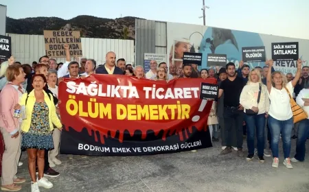 Bodrum’da yüzlerce kişiden REYAP protestosu "Sağlıkta Ticaret Ölüm demektir"