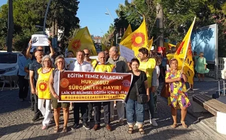 Muğla’da öğretmen sürgünlerine sert tepki “öğretmenimi geri ver eylemi”