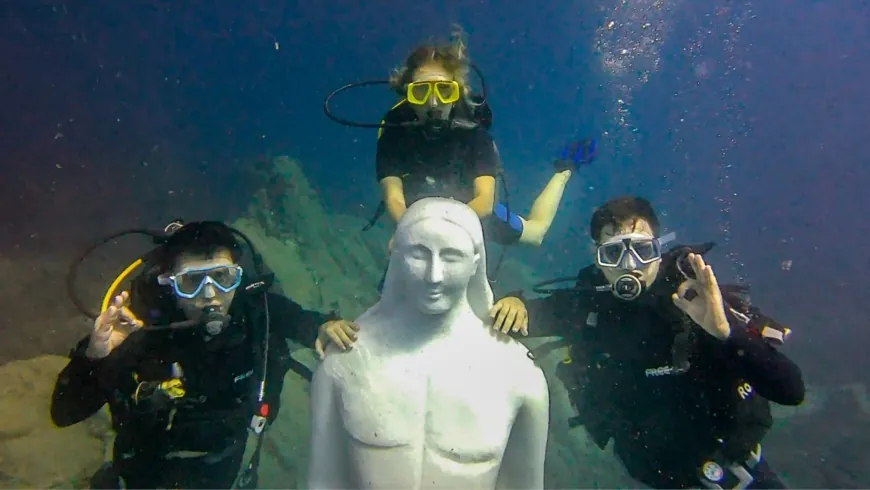 Bodrum’da sanat sualtına indi, Poseidon çayırları korunacak