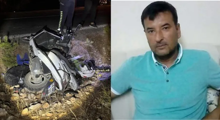 Şarampole yuvarlanan motosiklet sürücüsü yaşamını yitirdi
