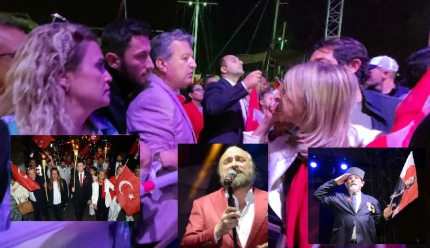 Bodrum’da binlerce kişi fener alayına katıldı, CHP’liler ile MHP ve AKP’liler arasında yine gerginlik yaşandı