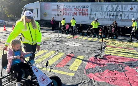 Mobil Trafik Eğitim Tırı  Öğrencilerle Buluşuyor