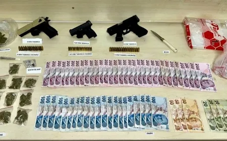 Turistik ilçede lüks villa uyuşturucu ve silah deposu çıktı