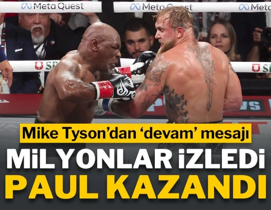 Tüm dünya bu maça kilitlenmişti: Jake Paul, Mike Tyson'ı mağlup etti