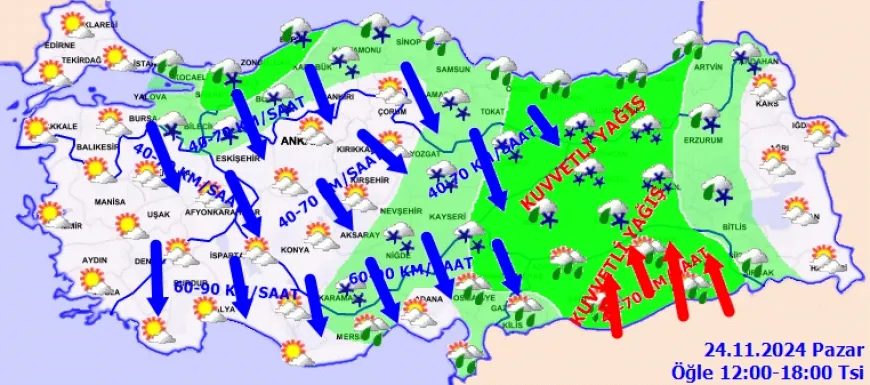 Meteoroloji'den 49 il için sağanak ve kar yağışı uyarısı