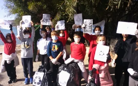 Bodrum’da doğa dostu öğrenciler çevre temizliği yaptı