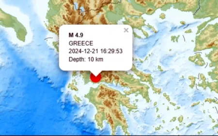 Komşuda 4.9 büyüklüğünde deprem