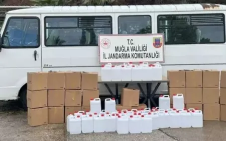 Turistik ilçede 300 litre kaçak etil alkol ele geçirildi