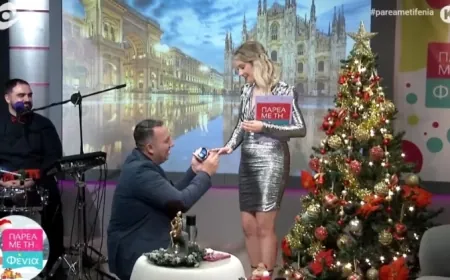 Sunucu canlı yayında evlenme teklifi aldı