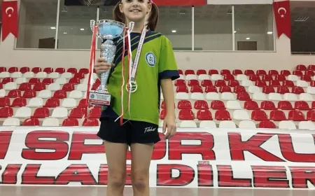 Muğlalı Aybige masa tenisinde Türkiye şampiyonu oldu