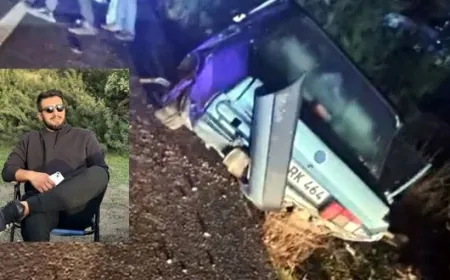 Otomobilden yola düştü üzerinden araba geçti