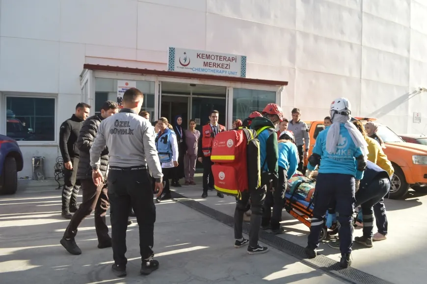 Hastanede yangın tatbikatı gerçekleştirildi