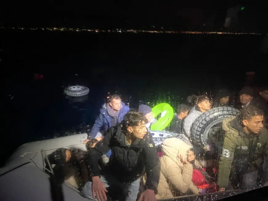 Bodrum açıklarında sürüklenen 31 göçmeni sahil güvenlik kurtardı