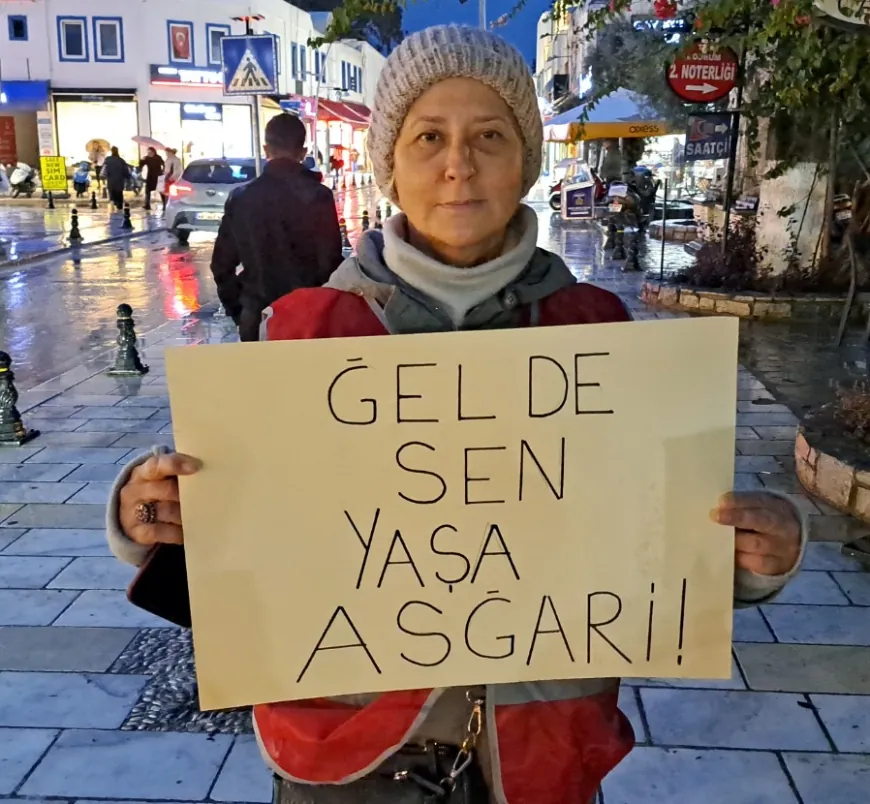 TİP' den Bodrum’da “Gelde Sen Yaşa ASGARİ” eylemi