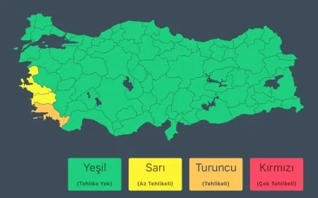 SARI ALARM VERİLDİ….İçişleri Bakanlığı haritayı paylaştı: Gece saatlerinden itibaren yağış geliyor!
