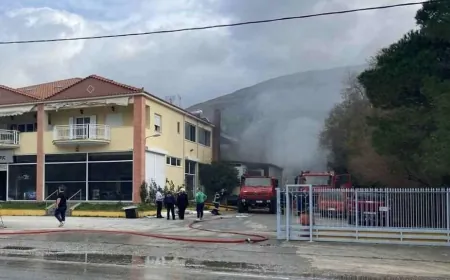 Ege’deki turistik adada yangın felaketi 40 otomobil yandı