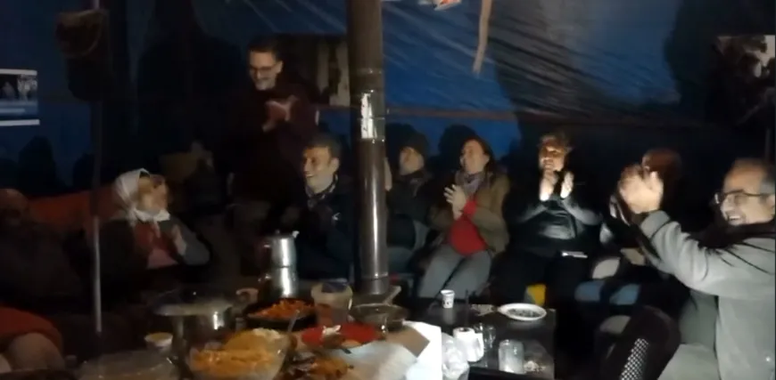  2025 yılının ilk eylemini Akbelen Nöbet çadırında yaptılar "Limak kovulana kadar nöbet devam edecek"