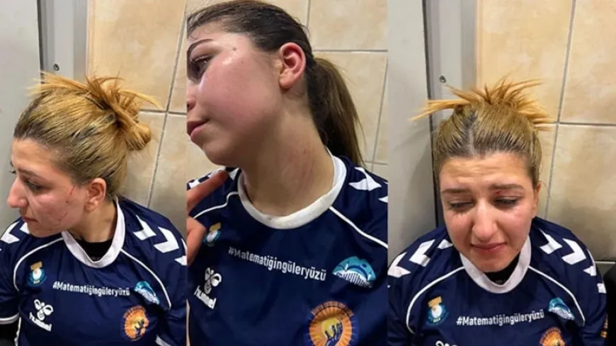 Hentbol maçı sonrası kadın sporculara çirkin saldırı