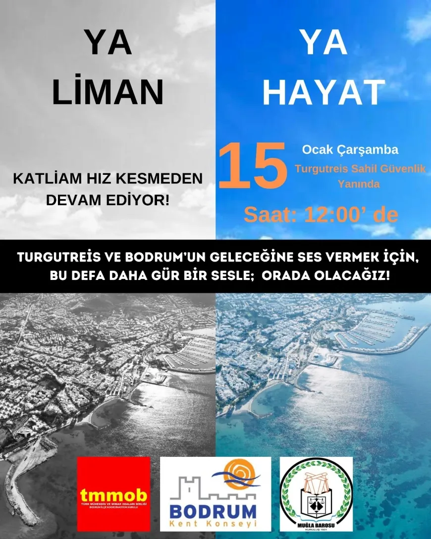 Bodrumlular, Turgutreis sahil güvenlik limanı için yeni bir eyleme hazırlanıyor