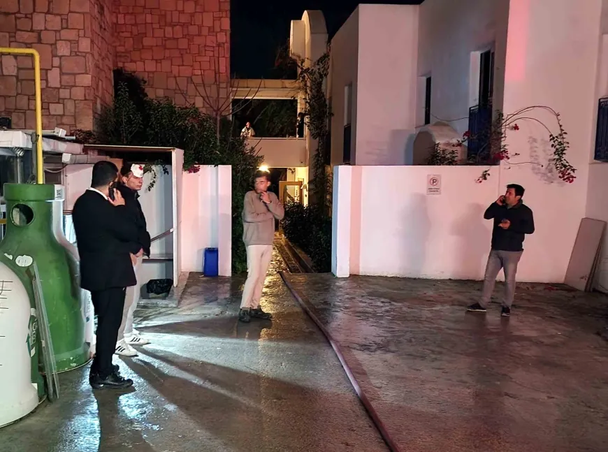 Bardakçı koyunda otel yangını korkuttu