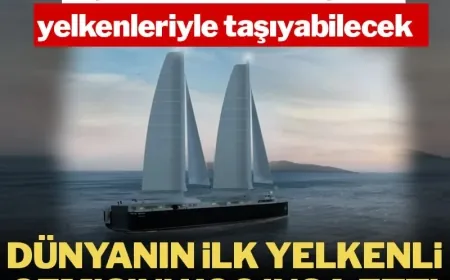 Koç dünyanın ilk yelkenli RoRo gemisini suya indirdi