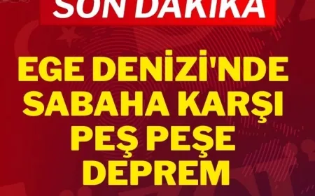 DEPREMLERLE UYANDIK...Son dakika Ege Denizi'nde sabaha karşı peş peşe deprem