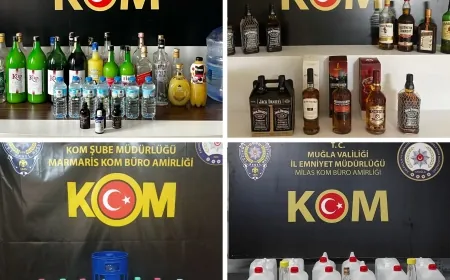 Turistik ilçelerde kaçak içki operasyonu, 11 gözaltı