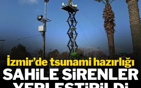 İzmir'de tsunami hazırlığı: Sahile siren sistemi kuruldu