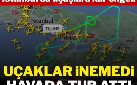İstanbul uçuşlarına kar engeli...Sabiha Gökçen'de uçuşlarda aksama