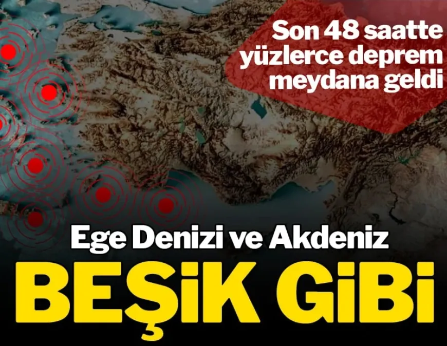 Ege'De yaşayanlara ciddi DEPREM UYARISI..Ege ve Akdeniz beşik gibi! Son 24 saatte onlarca deprem