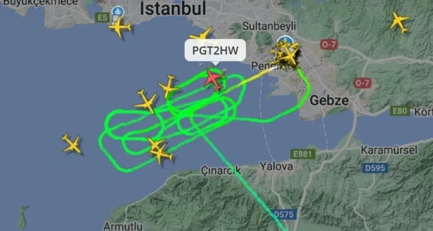İstanbul'da kar krizi: İniş yapamayan uçaklar havada tur atıyor!