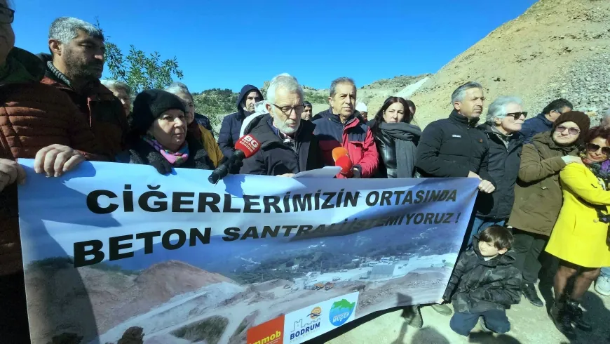 Gölköy'de 100 hektarlık mera alanına beton santrali kurdular, ruhsatsız kaçak çalıştılar iddiası