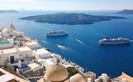 Santorini’deki depremler kruvaziyer gemi turizmini vurdu