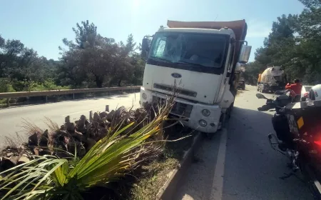 Bodrum’da hafriyat kamyonu dehşeti, faciadan dönüldü