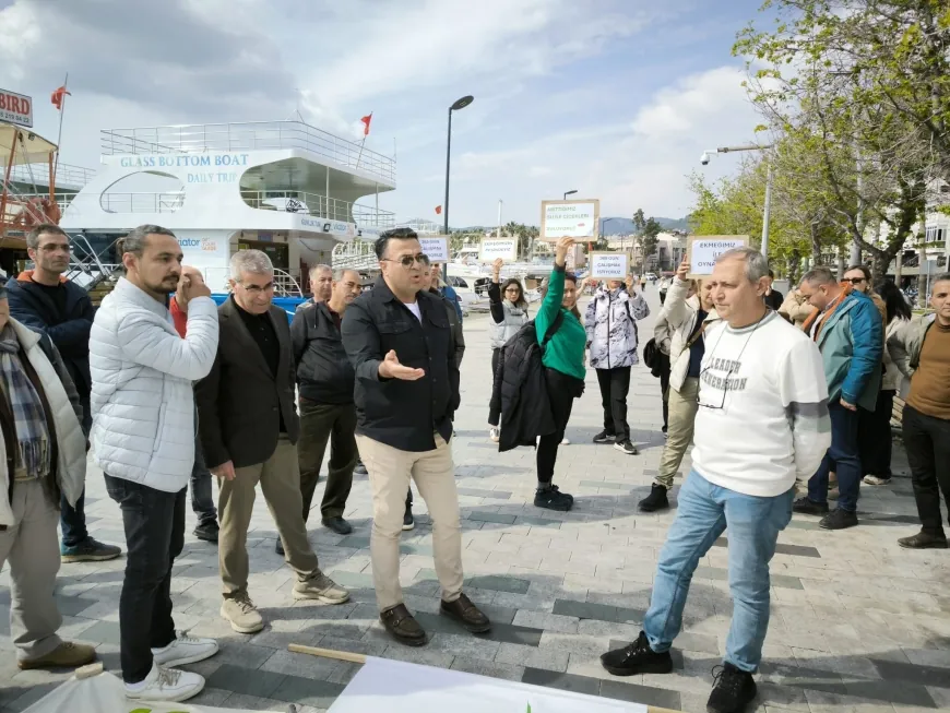 Marmaris’te çevrecilerle SİNPAŞ işçileri karşı karşıya geldi