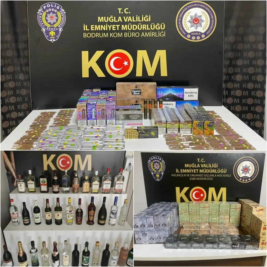 Bodrum ve iki ilçede kaçakçılık operasyonu