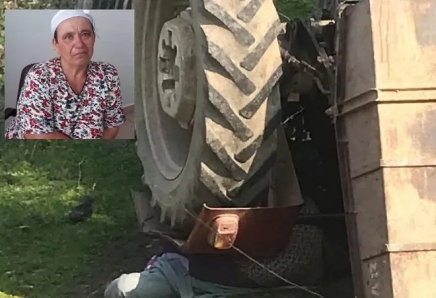 Tarla yolunda feci kaza devrilen traktörün altında kalan kadın yaşamını yitirdi