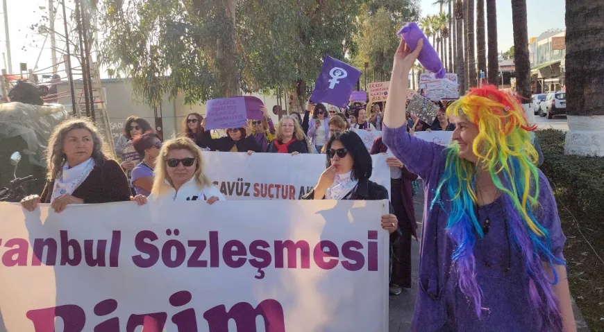Bodrum’da kadınlar caddeleri meydanları inletti "Hükümet sesimizi duysun" dediler