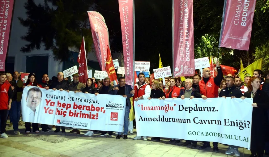 Bodrum’da binlerce kişi İmamoğlu için Ayakta...