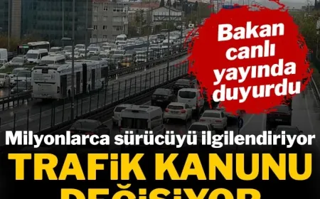 Trafik kanunu değişiyor! Bütün sürücüleri ilgilendiriyor: Bakan canlı yayında duyurdu