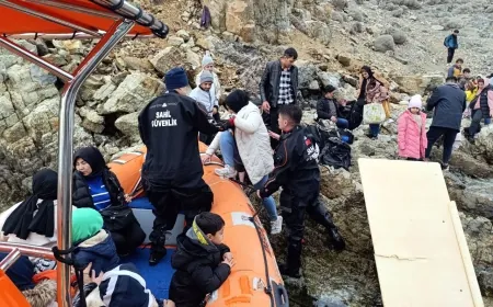 Adada mahsur kalan göçmenler operasyon ile kurtarıldı