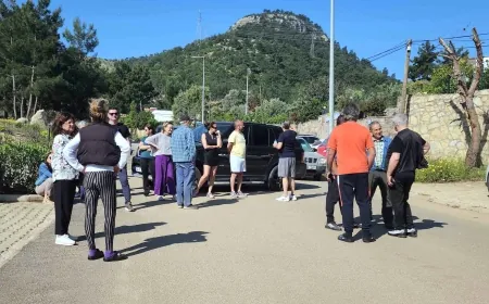  Bodrum Torba'da  kamyon terörü vatandaşları isyan ettirdi, iki saat yolu kapatıp eylem yaptılar